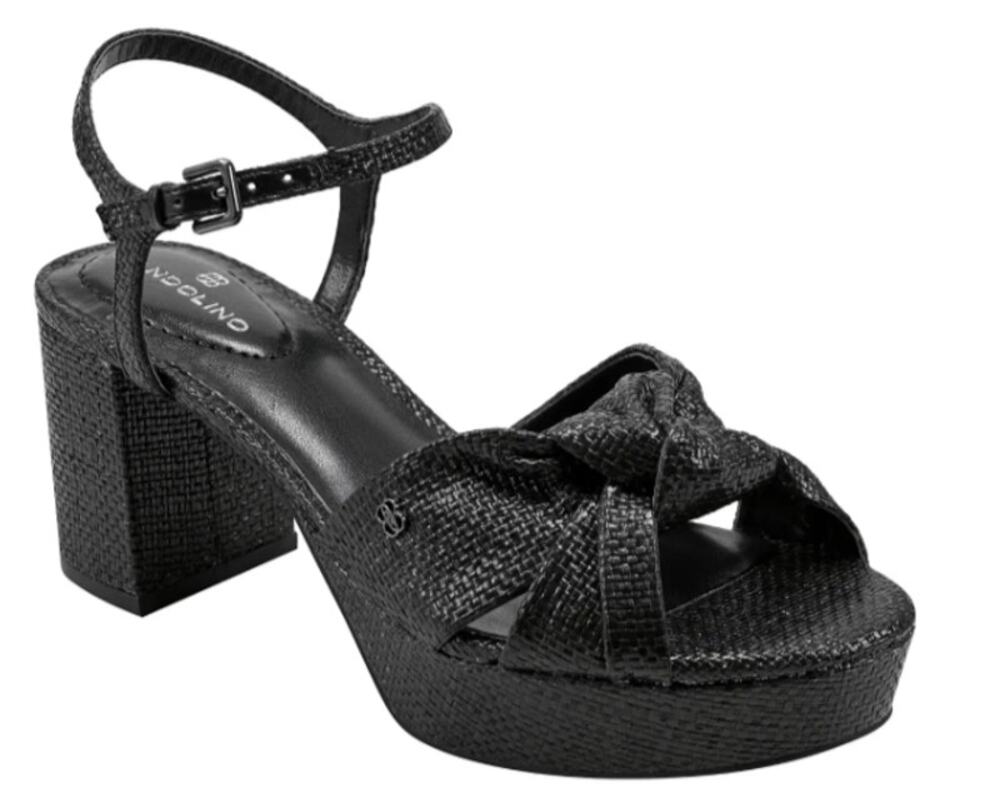 Bandolino Womens Prezley Heeled Sandals Size 10 M EU 40.5 Black Party NIB
